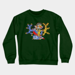 Cuauhtli, Mexican ancient god art Crewneck Sweatshirt